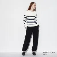 3D Knit Cotton Striped Sweater