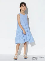 Seersucker Tiered Sleeveless Dress