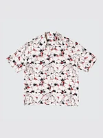 Open Collar Shirt | Short Sleeve | Japanese Auspicious Symbol Print