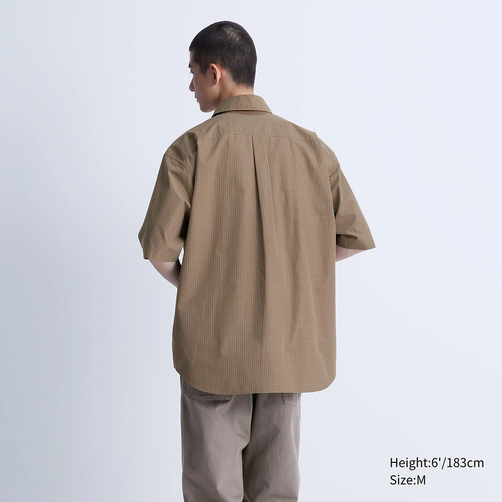 Checked Half-Sleeve Overshirt