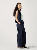 Pleated Wide Pants | Pinstripe