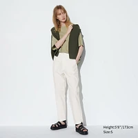 Linen Cotton Tapered Pants (Tall)