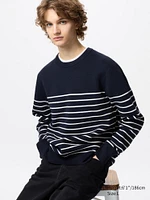 Washable Milano Ribbed Striped Crew Neck Sweater