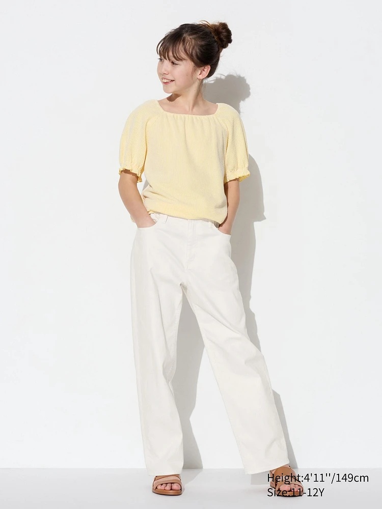 Wide-Fit Color Jeans