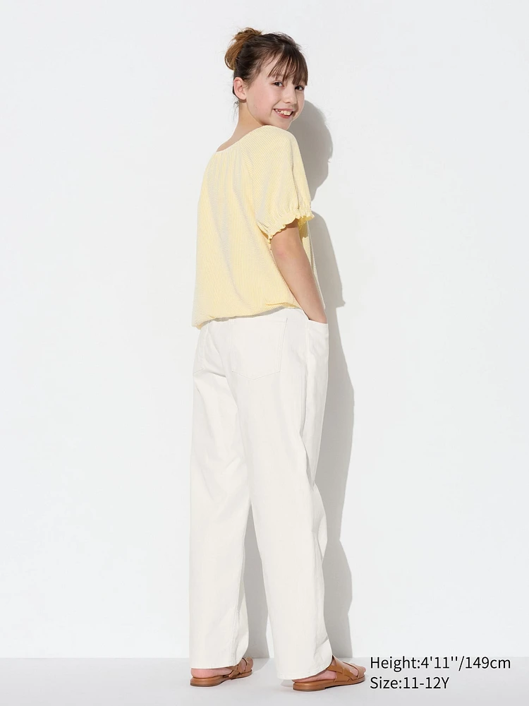 Wide-Fit Color Jeans