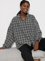 Soft Lawn Gathered Blouse | Checked