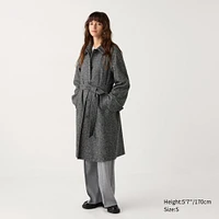 Single Collar Tweed Coat