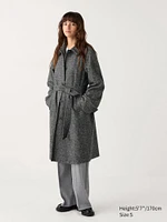 Single Collar Tweed Coat