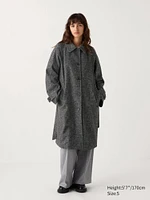 Single Collar Tweed Coat