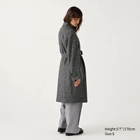 Single Collar Tweed Coat