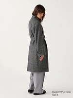 Single Collar Tweed Coat