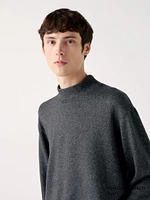 Soft Knitted Fleece T-Shirt | Mock Neck