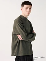 Soft Knitted Fleece T-Shirt | Mock Neck