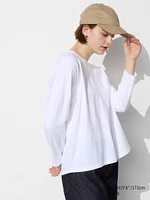 Smooth Cotton Oversized T-Shirt | Long Sleeve