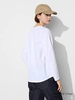 Smooth Cotton Oversized T-Shirt | Long Sleeve