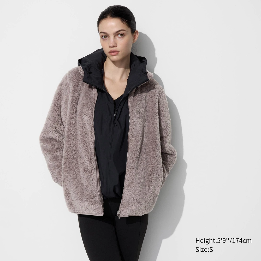 Fluffy Yarn Fleece Full-Zip Jacket