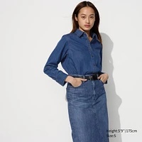 Soft Denim Long-Sleeve Shirt