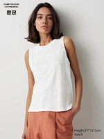 Linen Sleeveless T-Shirt