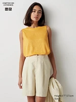 Linen Sleeveless T-Shirt