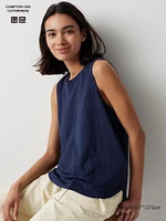 Linen Sleeveless T-Shirt