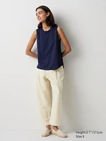 Linen Sleeveless T-Shirt