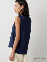 Linen Sleeveless T-Shirt