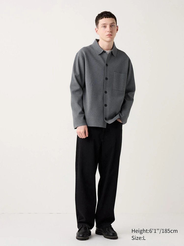 Milano Ribbed Shirt Collar Cardigan
