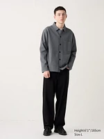 Milano Ribbed Shirt Collar Cardigan