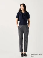 Smart Ankle Pants | 2-Way Stretch Checked Tall