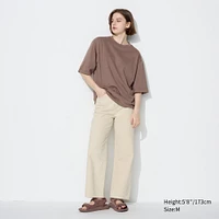 AIRism Cotton Half-Sleeve Oversized T-Shirt