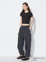 Wide Cargo Pants | Denim