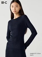 3D Knit Merino Blend Ribbed Sweater