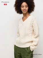 Cable V-Neck Sweater