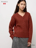 Cable V-Neck Sweater