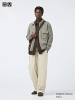 Corduroy Pleated Wide Pants