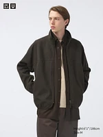 Brushed Jersey Zip-Up Blouson