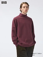 Brushed Lined Mock Neck T-Shirt | Long Sleeve