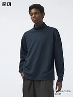 Brushed Lined Mock Neck T-Shirt | Long Sleeve