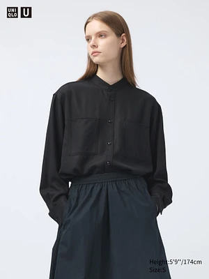 Band Collar Relaxed Shirt