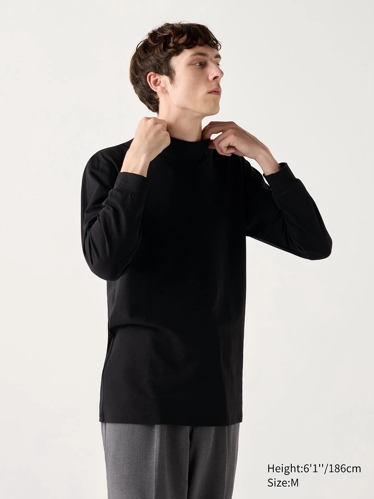 HEATTECH Cotton T-Shirt | Extra Warm Mock Neck