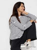 Smooth Cotton Oversized T-Shirt | Striped