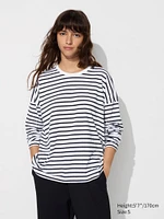 Smooth Cotton Oversized T-Shirt | Striped