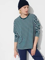 Smooth Cotton Oversized T-Shirt | Striped