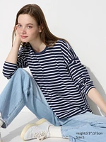 Smooth Cotton Oversized T-Shirt | Striped