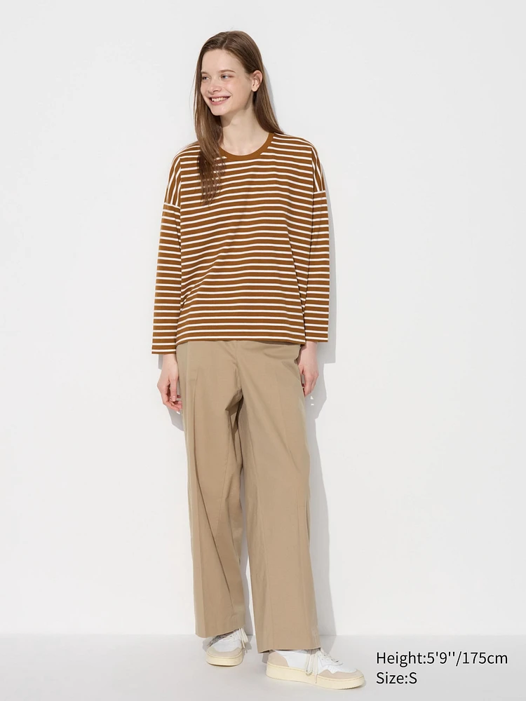 Smooth Cotton Oversized T-Shirt | Striped
