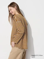 Smooth Cotton Oversized T-Shirt | Striped