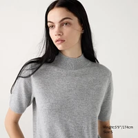 Cashmere Mock Neck Sweater | Half-Sleeve