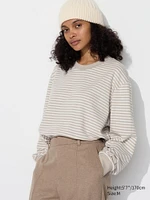 AIRism Cotton T-Shirt | Long Sleeve Striped