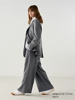 Pleated Wide Pants | Tweed