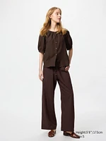 Linen Blend Easy Pants